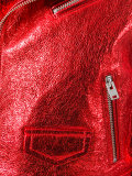 metallic biker jacket