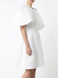 ruffled sleeves textured dress