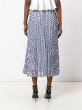 pleated floral lace skirt