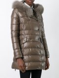 collar detail padded coat