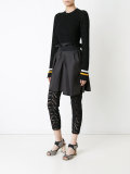 layered draped trousers
