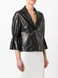 peplum sleeve buttoned jacket 