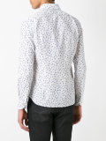 navy floral print shirt