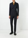 double-breasted pinstripe two-piece suit