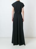gathered waist maxi dress
