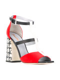 Decor Colour-Block T-bar sandals