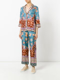 butterfly print trouser suit 