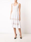 basket weave flared dress