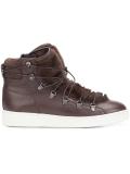 shearling lined hi-top sneakers