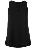 sleeveless lace-up top