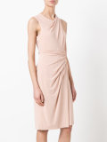 wrap effect draped dress