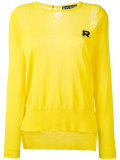 logo-embroidered knitted sweater