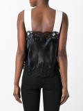 contrast strap lace camisole