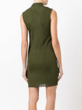 ribbed turtle neck dress