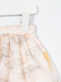 giraffe plains print skirt
