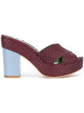 embossed platform sandals