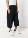 side tuck cropped trousers