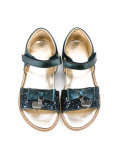 heart logo charm sandals