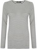 crew neck striped blouse