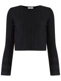 cropped knit blouse