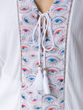 v neck printed blouse