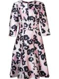 flower print flared dress