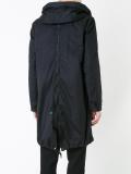 hooded zipped coat