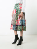 floral print A-line skirt
