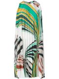 geometric print pleated dress
