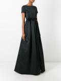 pleated trim fitted dress