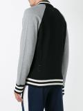 striped detailing bomber jacket