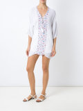 v neck printed blouse