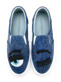 embossed slip-on sneakers