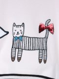 刺绣猫套头衫