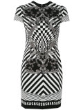 Optical illusion logo band dress