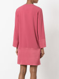 bow neck shift dress