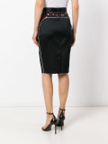 embroidery trim pencil skirt 