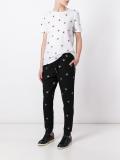 spider embroidered track pants