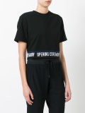 slogan trim T-shirt