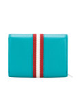 stripe detail fold-over wallet