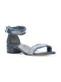 stud detail denim sandals