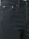 cropped frayed hem jeans