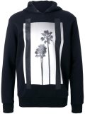 'palms'印花连帽上衣