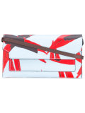Swash print cross-body wallet