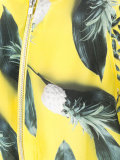 pineapple print bomber jacket