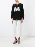 embroidered sunflower blouse