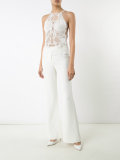 front flap flared trousers 
