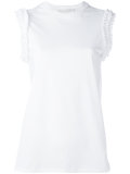 sleeve perforated detail blouse