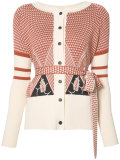 geometric pattern cardigan
