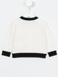contrast trim padded jacket